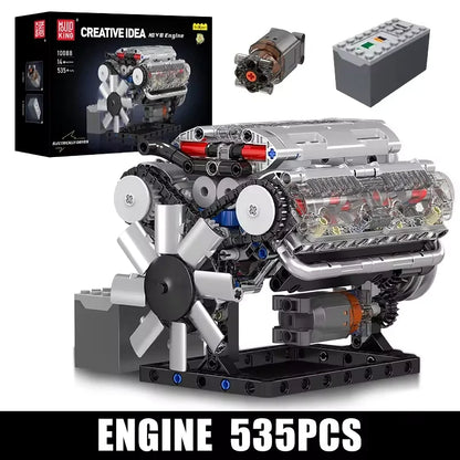 Motorized V8 Engine Building Block Set™