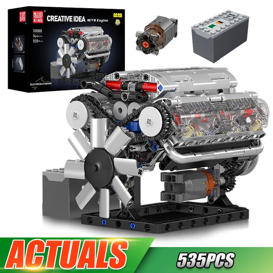Motorized V8 Engine Building Block Set™