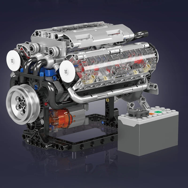 Motorized V8 Engine Building Block Set™