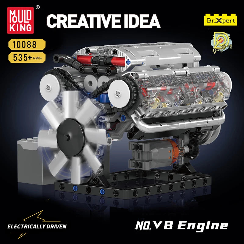 Motorized V8 Engine Building Block Set™