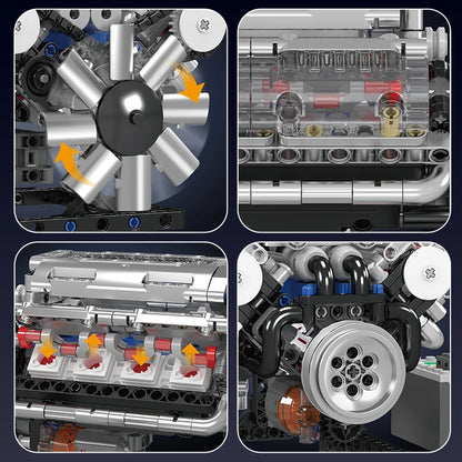 Motorized V8 Engine Building Block Set™